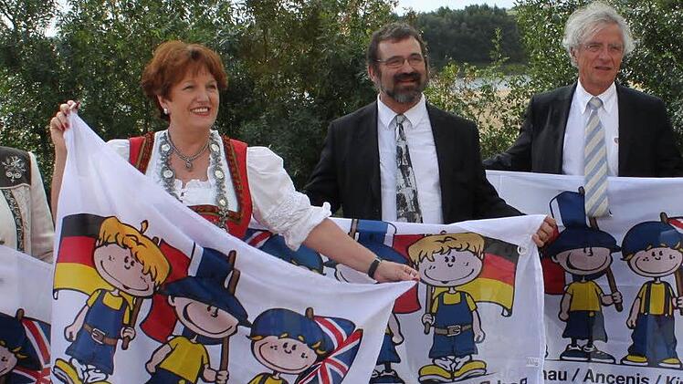 ... als Repräsentantin der Stadt in den Partnerstädten, hier im französischen Ancenis. Foto: Archiv/Ulrike Müller