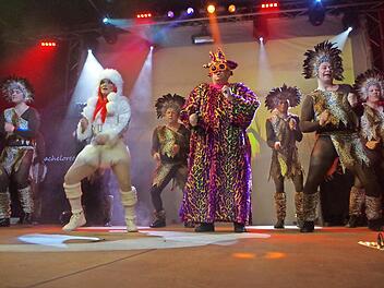 Vier Kostümwechsel gibt es bei "Swetlana sucht ihren Prinzen". Das Teuschnitzer Männerballett setzt heuer das Thema "Bachelorette" um. Foto: privat