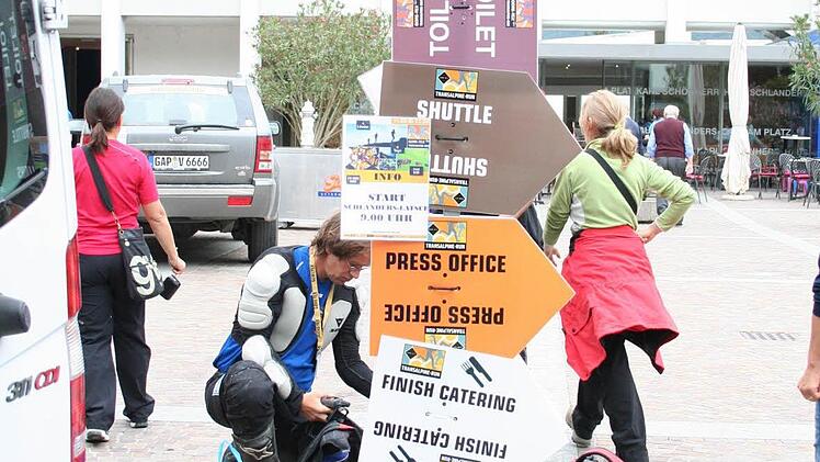 Der Startbereich in Schlanders (Italien).  Foto: privat