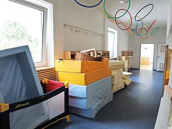 Was zu retten war, wurde gerettet und muss nun neu untergebracht werden in der Merkendorfer Kita St. Martin Alle Fotos: Barbara Herbst