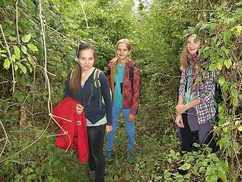 Die Wanderrouten führen die Schatzsucher auch abseits der Wege.  Fotos: Gymnasium Fränkische Schweiz