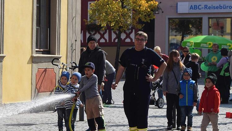 Zielspritzen mit der Seubelsdorfer Feuerwehr. Foto: Andreas Welz