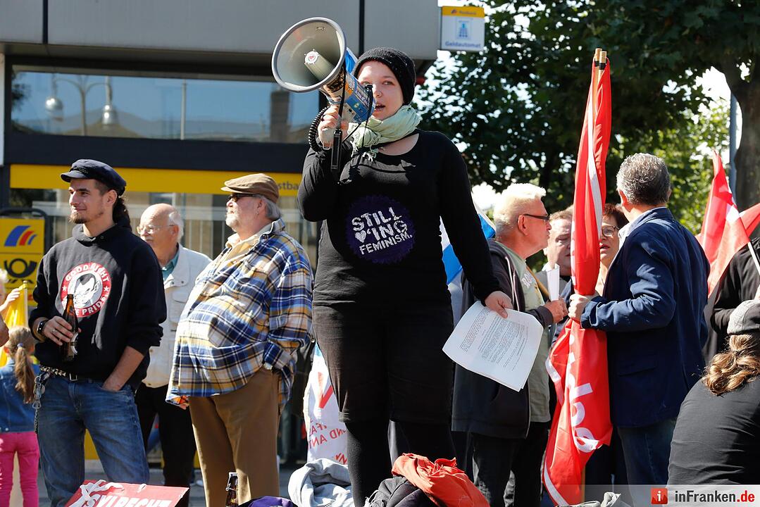 Demonstration vom Bündnis gegen Rechtsextremismus und Rassismus in Bamberg