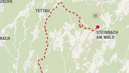 Die Radtour von Steinbach nach Kronach ist 44 Kilometer lang.