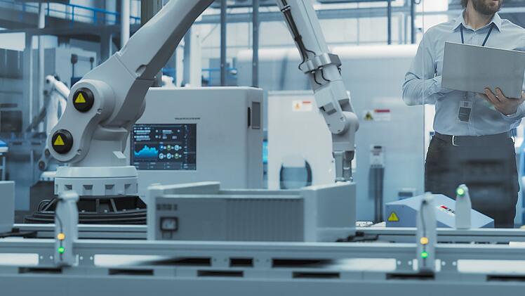 Technologie, Forschung, Labor, Industrie, Fabrik, Herstellung, Produktion, Computer, Laptop, Digital, Ingenieur