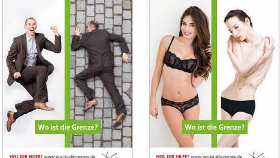 Mit der Plakataktion "Wo ist die Grenze?" wollen die mittelfränkischen Bezirkskliniken gegen die Stigmatisierung von psychischen Erkrankungen kämpfen. Foto: PR