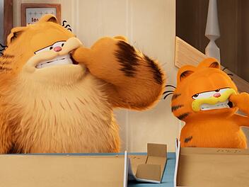 Die &Auml;hnlichkeit ist nicht zu &uuml;bersehen: In "Garfield: Eine extra Portion Abenteuer" trifft der ber&uuml;hmte Kater auf seinen Vater.