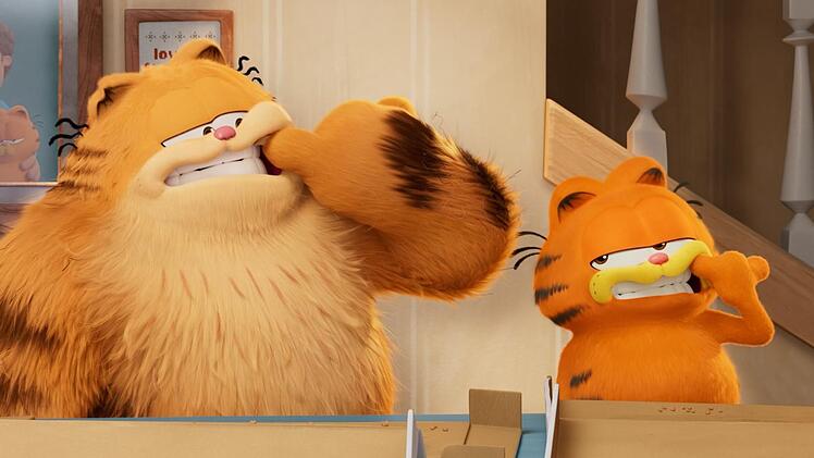 Die &Auml;hnlichkeit ist nicht zu &uuml;bersehen: In "Garfield: Eine extra Portion Abenteuer" trifft der ber&uuml;hmte Kater auf seinen Vater.