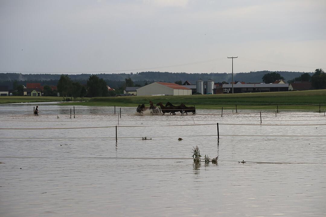 Gewitter: Wassermassen überfluten Landkreis Ansbach