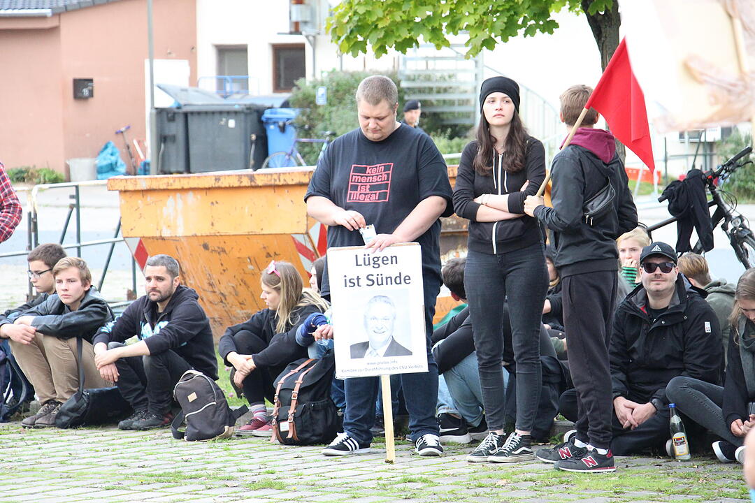 Antifa-Demo gegen Joachim Herrmann in Erlangen