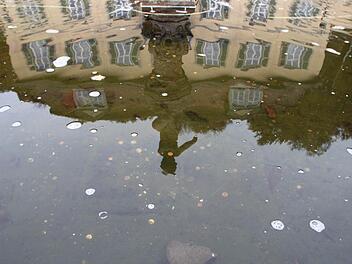 Ab und an werfen Touristen Münzen in den Springbrunnen vor dem Fürstenhof. Diese Cent-Beträge sind für klamme Kassen freilich ein Tropfen auf den heißen Stein...Foto:Ulrike Müller