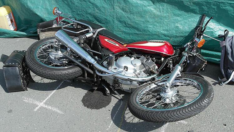 Die Suzuki GN 125 des verunglückten Mainleusers.