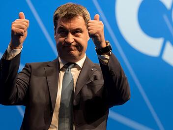 Der bayerische Finanzminister Markus Söder in Nürnberg beim CSU-Parteitag. Foto: Sven Hoppe/dpa
