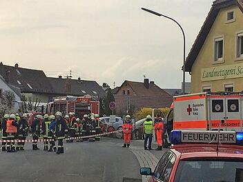 Die Polizei sperrt das Gelände um das Gasleck weiträumig ab. Foto: Jürgen Gärtner