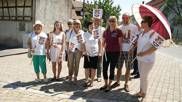 Als Fanclub trat die Gemeindeverwaltung auf. Foto: Sabine Weinbeer