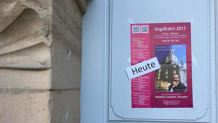 Matthias Grünert, Kantor der Frauenkirche Dresden, gastierte zum Auftakt seiner fränkisch-thüringischen Orgelfahrt in der Schlosskirche Ahorn. Foto: Jochen Berger