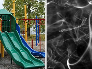 Mysteriöse Rauchwolke über Spielplatz Mysteriöse Rauchwolke über Spielplatz