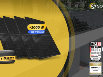 Das Balkonkraftwerk onPower 2000 Watt von Solakon bietet eine effiziente und nachhaltige Energieversorgung für umweltbewusste Haushalte, optional mit Stromspeicher.