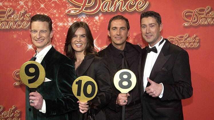 Sie vergaben in der ersten Staffel "Let's Dance" die Punkte: (von links) Michael Hull, Katarina Witt, Markus Schöffl und Joachim Llambi.