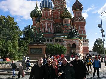 Die Band besuchte während ihrer Russland-Tour auch den berühmten Roten Platz in Moskau. Foto: privat