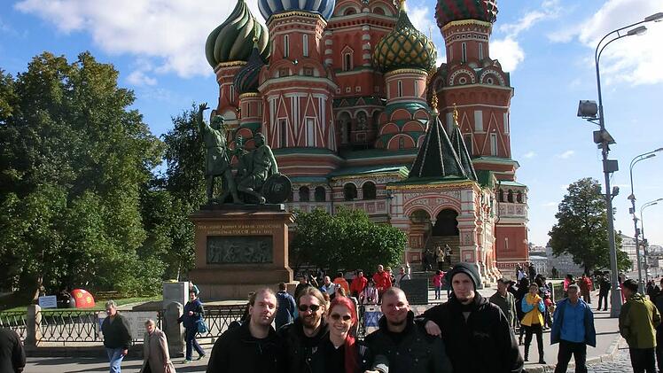 Die Band besuchte während ihrer Russland-Tour auch den berühmten Roten Platz in Moskau. Foto: privat