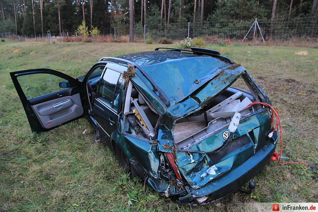 Kollision auf A73 bei Bamberg- Fahrer schwer verletzt