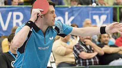 Ein wahrer Hüne in der TT-Szene: Steffen Mengel, der Deutsche Meister von 2013, ist 1,95 Meter groß und zeigte in Neustadt kaum Mängel.