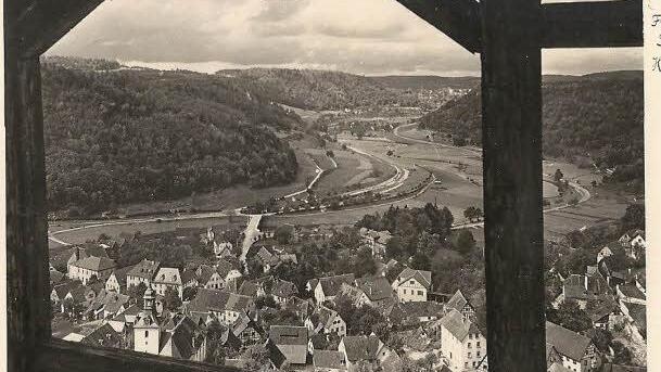 Ansichtskarte "Blick aus der Hans Schemm-Warte"