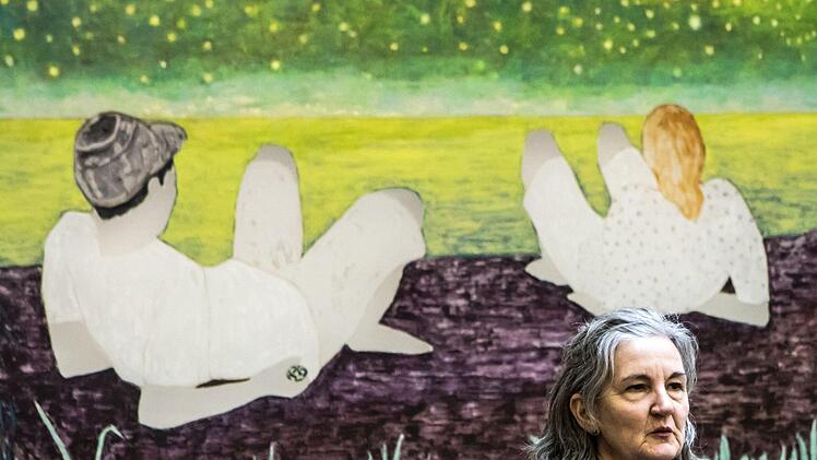 Impressionen aus dem Coburger Kunstverein in Zeiten der Corona-Krise - Blick in die Ausstellung mit Arbeiten von Sue Hayward.Foto: Jochen Berger