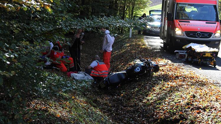 Unfall zwischen Hohnhausen und Bramberg am 19.10.2014 Foto: Ralf Kestel