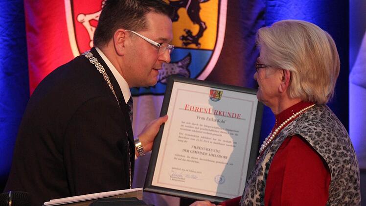 Erika Kohl mit Bürgermeister