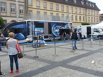 Der DSDS-Truck macht in Bamberg Halt. Foto: Anna Lienhardt