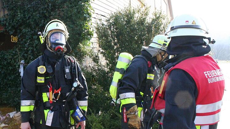 Burgwindheimer Atemschutzgeräteträger bei einem EinsatzArchivfoto: FF Burgwindheim - FB I&K