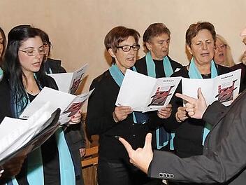 Der Frauenchor des Gesangvereins Hausen nahm ebenfalls am Gruppensingen teil.  Foto: Mathias Erlwein