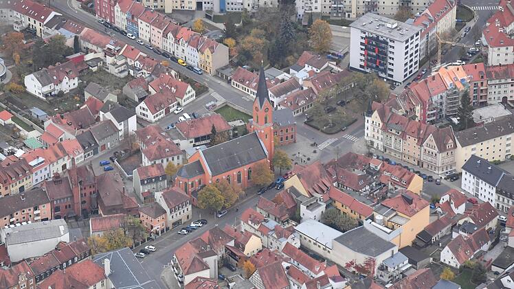 Luftaufnahme vom Bamberger Stadtteil Wunderburg