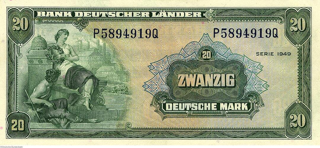 Deutsche Mark - Banknoten im Jahr 1948