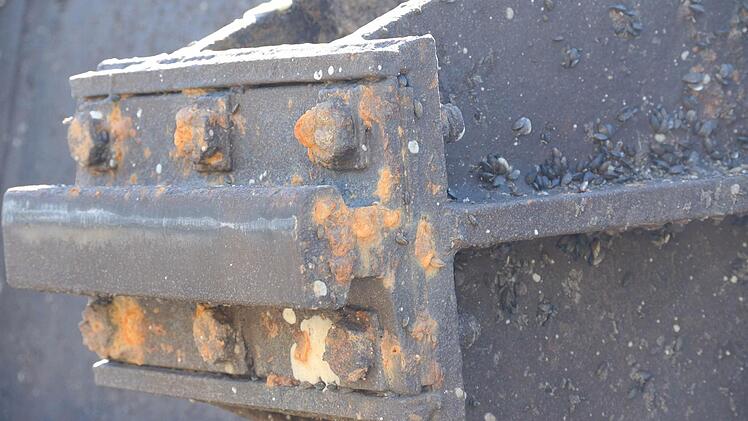 Der Zahn der Zeit hat genagt. Eine Torknagge am alten Tor.