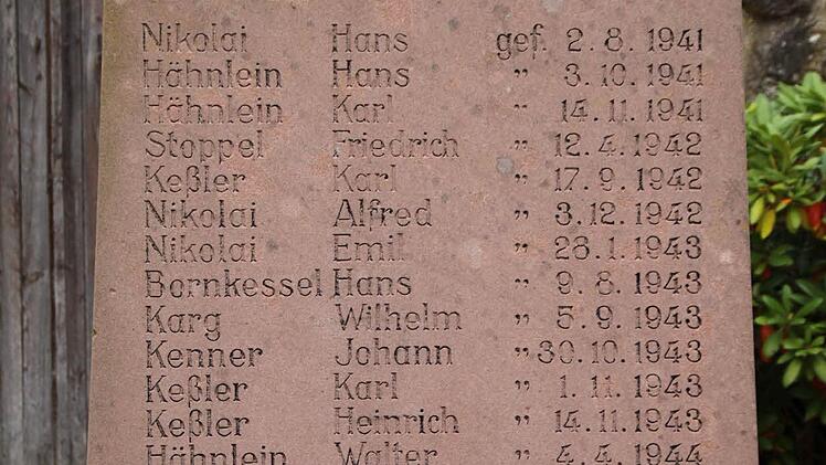 Kriegerdenkmal in Detter. Foto: Ulrike Müller