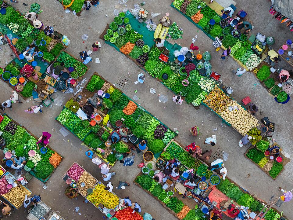 Gem&uuml;semarkt in Indien