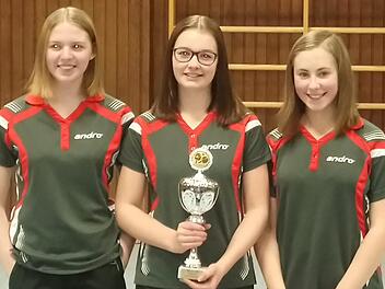 Das erfolgreiche TTC-Trio:  (von links) Lea Landel, Annika Fischer-Weiß und Luisa Schönfeld Hans Franz