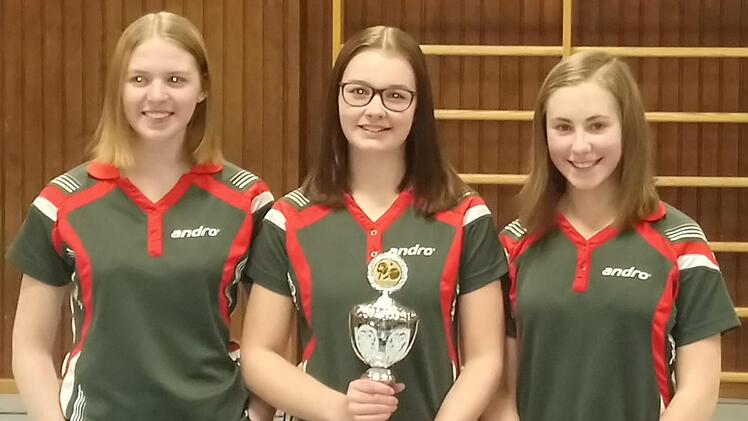 Das erfolgreiche TTC-Trio:  (von links) Lea Landel, Annika Fischer-Weiß und Luisa Schönfeld Hans Franz