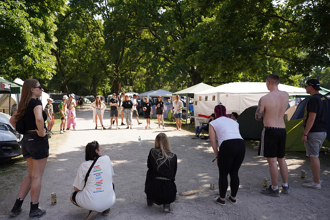 Bestes Wetter und super Stimmung beim Camping