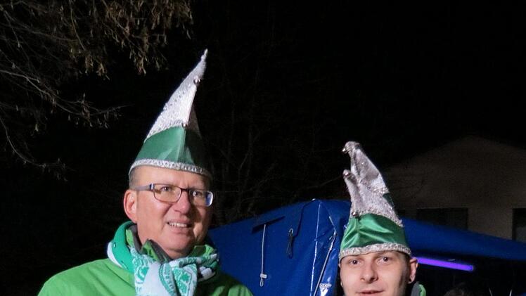 Haben die Rathauskasse geplündert: Sitzungspräsident Dieter Diez und Gesellschaftspräsident Tobias Schmit. Foto: Doris Bauer