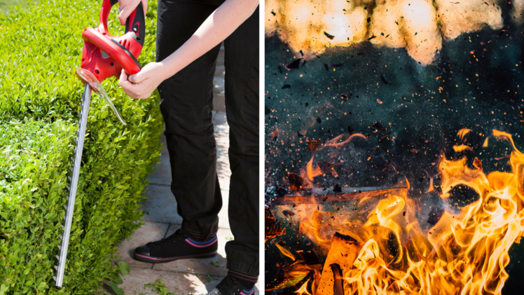 Akku-Heckenschere fängt Feuer: Der Unfall bei der Gartenarbeit endete tödlich.