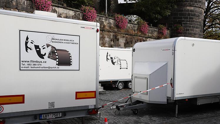 In der zweiten Woche ihrer Dreharbeiten hatte das Filmteam sein Basislager auf dem Kronacher Marienplatz aufgeschlagen. Foto: Marian Hamacher