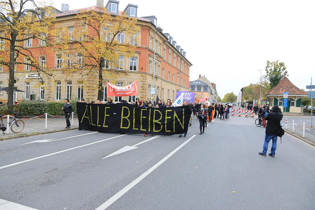 Linke Demo gegen Balkanzentrum Bamberg