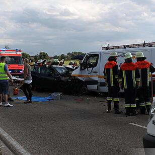 Unfall bei Wassertrüdingen im Landkreis Ansbach