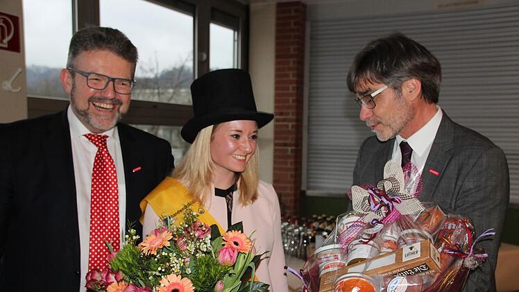 Empfang in Coburg für die "Miss Handwerk" Ramona BrehmOliver Schmidt