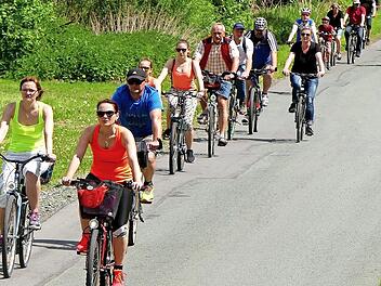 An den autofreien Sonntagen im Weißmaintal beteiligten sich stets viele Radfahrer.