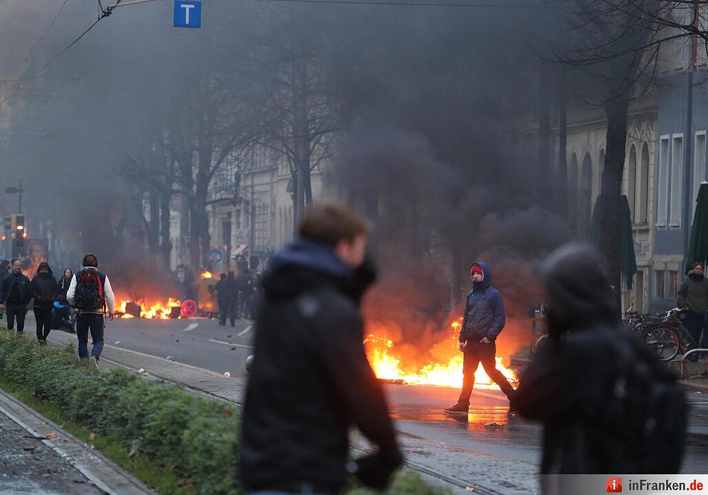 Krawalle in Leipzig